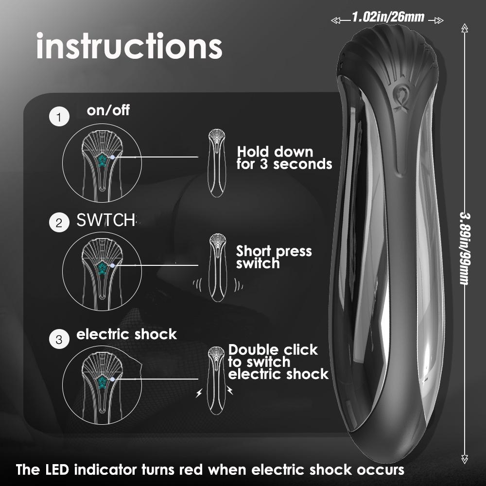 2025 Elektroschock Penetration Analplug Bullet Vibrator Anal Prostata Massagegerät Dildo Vibrator Buttplug Sexspielzeug Für Männer