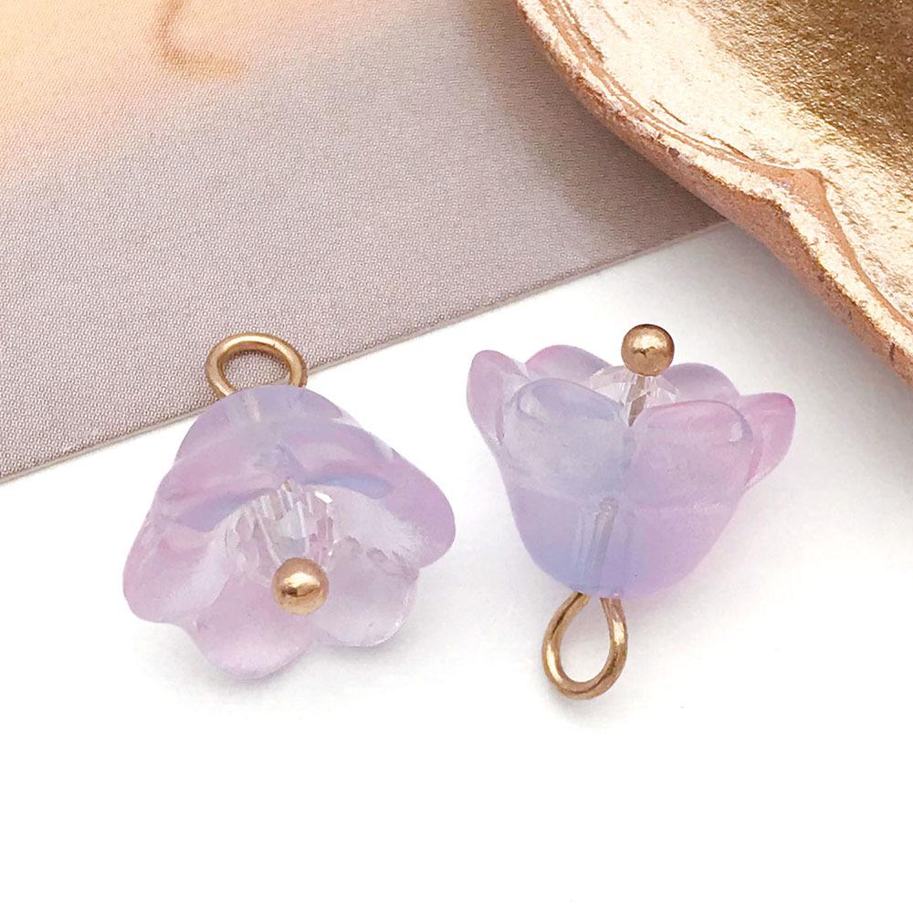 Lily of the Valley Glass Pendant Charm for DIY Jewelry