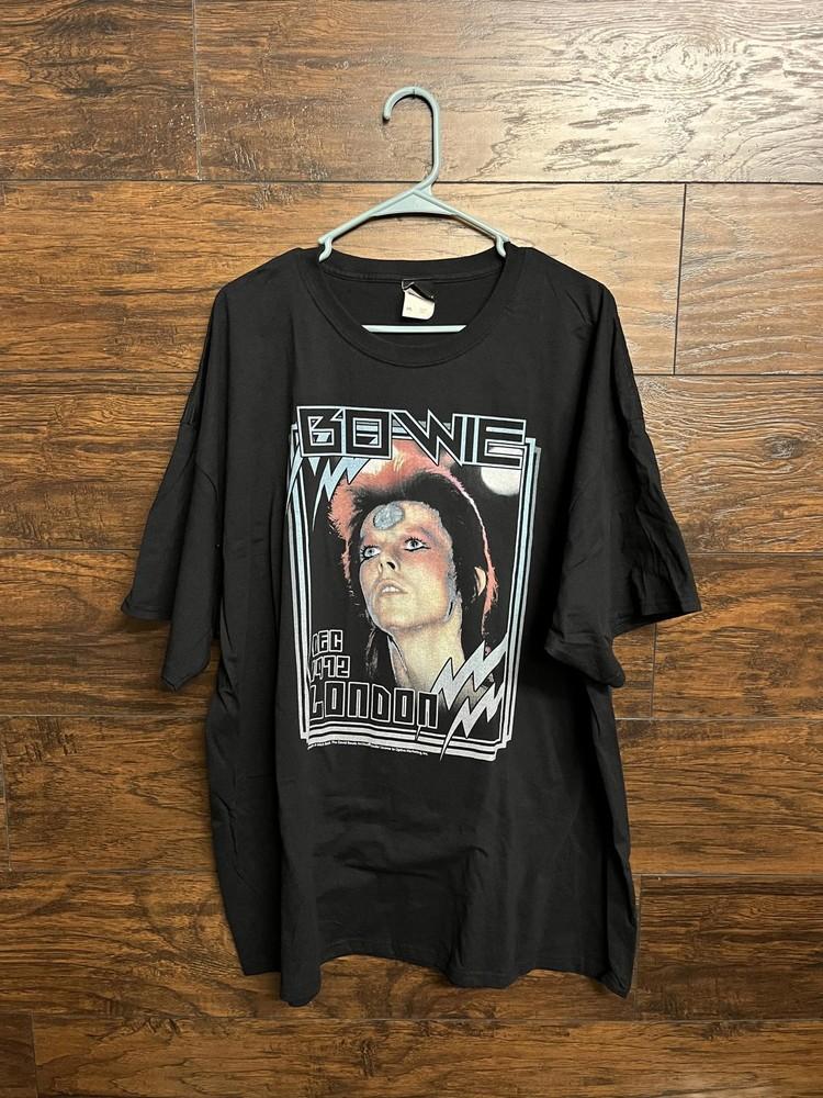 Футболка Y2K Дэвид Боуи Зигги Стардаст 1972 Фото Футболка -3XL Унисекс Футболка S