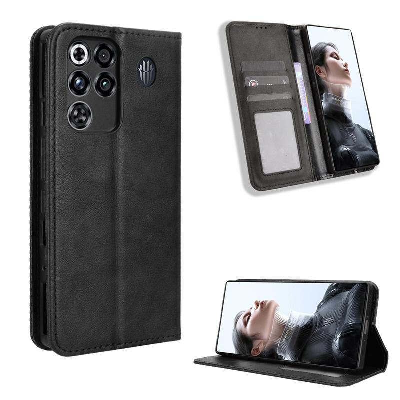 Wallet Card Slot Photo Frame Stand Magnetic Flip Leather Case For ZTE Nubia Redmagic 11 Pro 11 Pro Plus 5G Anti-fall Phone Cover