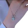 2025 Elegant Green Fortune Bag Pendant Necklace: Women's Versatile Luxury Jewelry