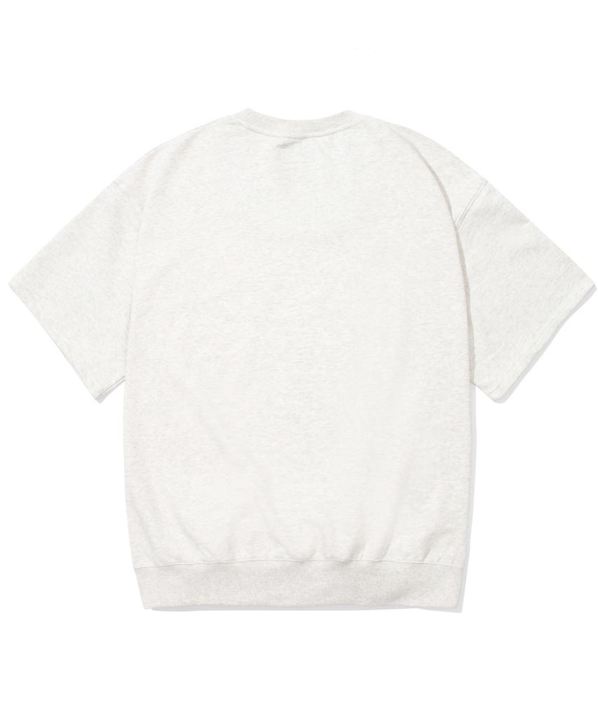 COLUMBIA UNIVERSITY Crack Logo S/S Sweatshirts Oatmeal