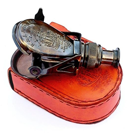 Lornetka mosiężna, prezent dla poszukiwacza przygód, prezent dla syna, grawerowany teleskop, prezent na wędrówki, prezent na rocznicę, prezent dla męża