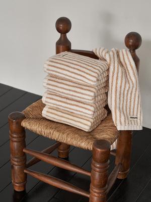 KOTONA Home Body Towel Beige Stripe 5P Pack
