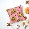 CCookie Cushion Cover Washable Linen Pillowcase Soft  for Daily Sofa Bed Home Room Decor