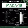 Loose or Bag - MADA-2~22 Aircraft Head Standoff M2.5 Double-Ended Stud for PCB Hole, 2.5mm Cylindrical Head
