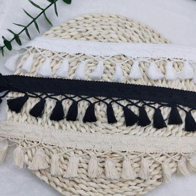 Ruban d'habillage en dentelle à franges en coton, 5 mètres/lot, 6cm de large, pour tissu, décor Hometextile, accessoires de couture artisanaux faits à la main, DIY bricolage
