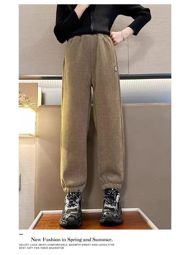 Winter-Cordhosen für Mädchen (Übergröße, mit Samtfutter): Dicke, stylische Herbst-/Winter-Freizeithosen für große Mädchen