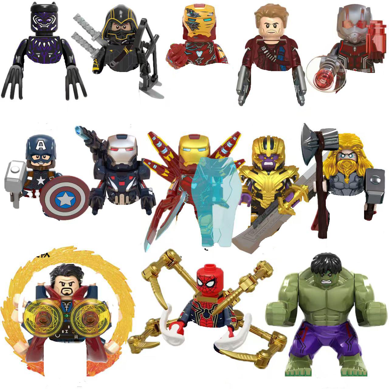 

Marvel Мини-фигурка Подарок Строительные блоки Игрушка Дети DIY Пазл Сборная игрушка Подарок на день рождения Фигурка MK85 белый