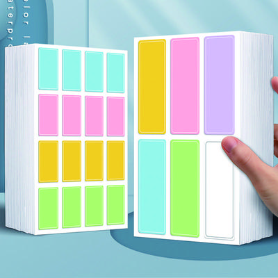 10 listů nálepka s barevným štítkem ručně psané vodotěsné samolepicí nálepky se jménem YSX