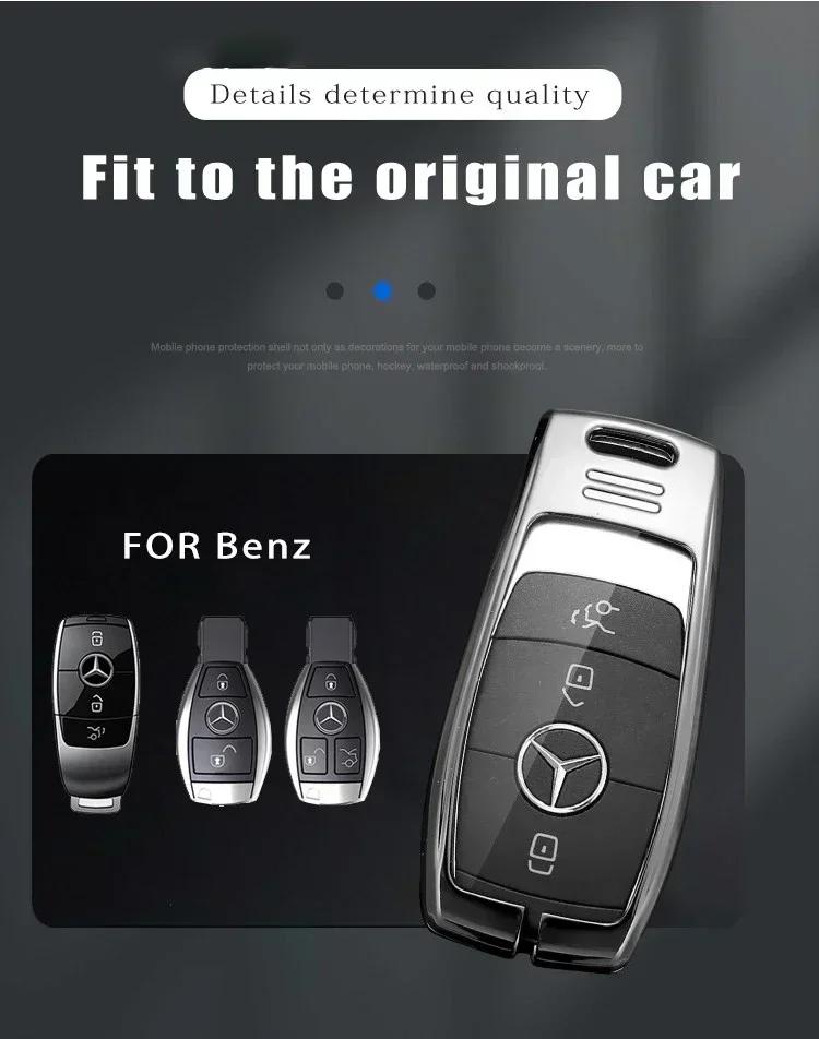 ESU5 Car Key Case Cover For Mercedes Benz A C E S G Class GLC CLE CLA GLB GLS GLK W177 W204 W205W212 W213 W463 W176 W222 X167 AMG