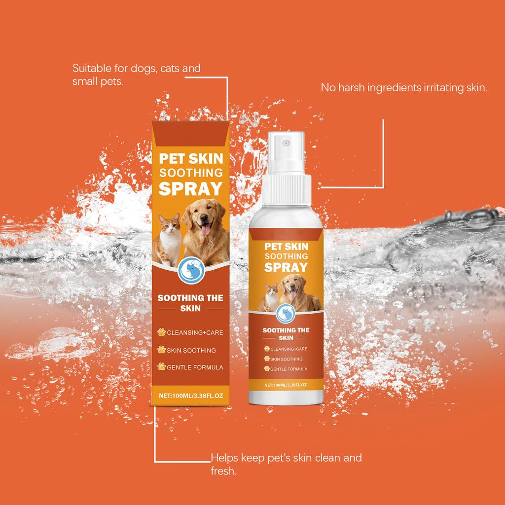 100ml Pet Skin Care Spray - Gentle Daily Use Spray For Clean And Comfortable Skin