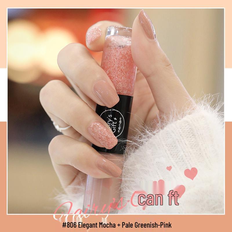 Two-Color Quick-Drying Nail Polish with Large Glitter