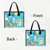 Easter Cartoon Bunny Tote Bag Portable Casual Shopping Handbag for Daily Use