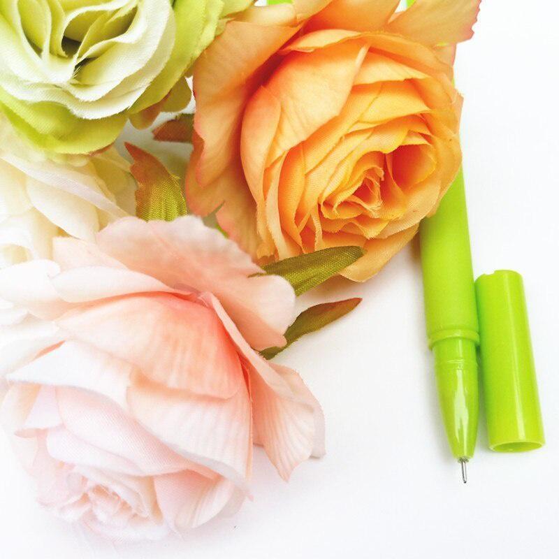 1PC Trandafir Gel Silicon Pen Simulare Floare Ziua Îndrăgostiților Pix Cadou Pix Staționar Birou Student