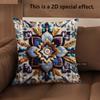 2D Floral Embroidered Pattern Decorative Cushion Covers Pattern Cushion Cover Suitable For Sofa Bedroom Car Pillow Cover