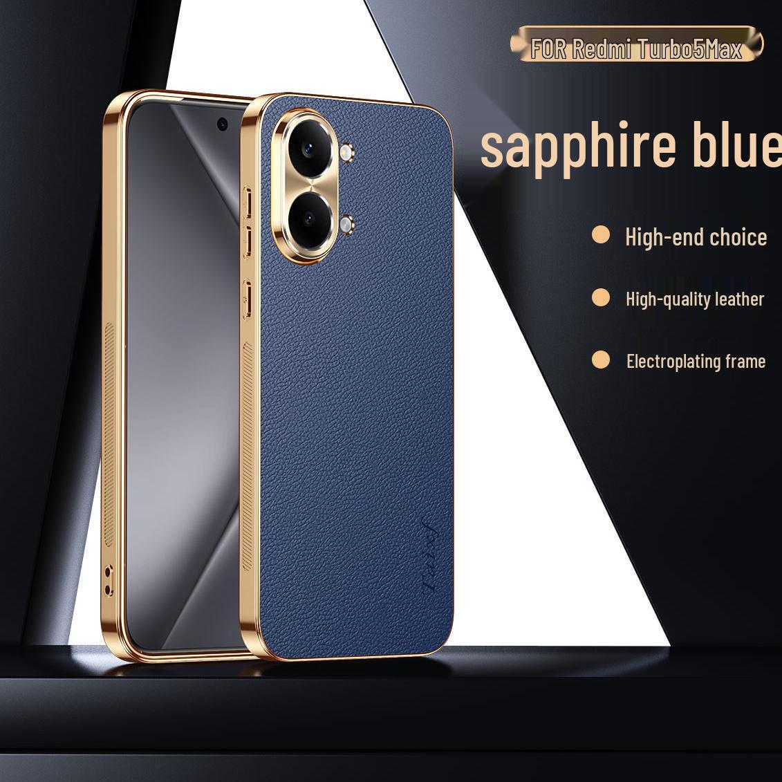 

Compatible with Redmi Turbo 5 Max/Xiaomi Poco X8 Pro: Electroplated Lychee Leather Texture Drop-Proof Case Redmi Turbo 5
