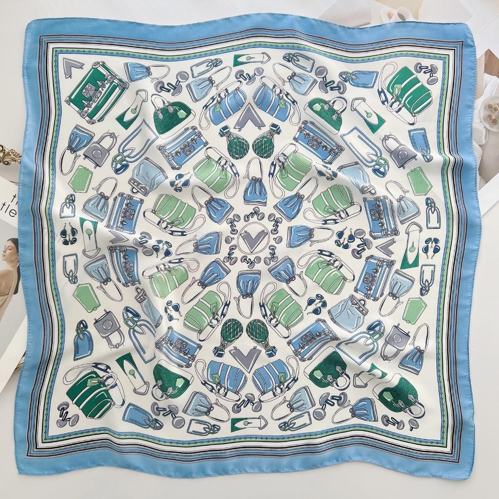 Spring and Summer Graffiti Flowers 71 * 71 Square Scarf Travel Sunscreen Headscarf Practical High-end Scarf for Mother