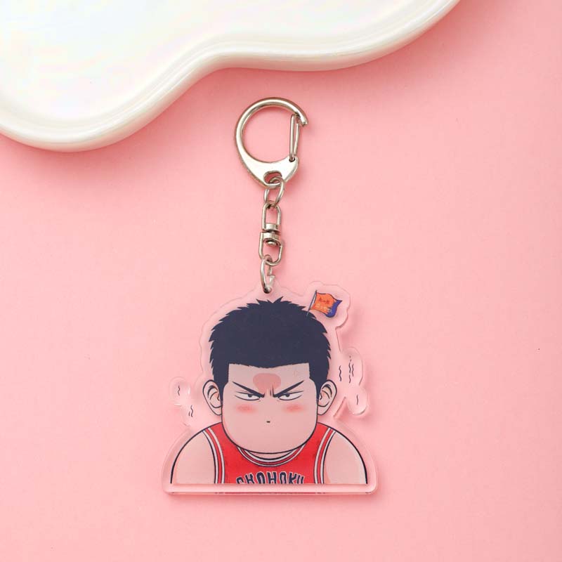 1/14Pcs Anime Figures Slam Dunk Acrylic Car Keychain Cute Backpack Pendant Funny Bag Charms Accessories Decoration Holiday Gifts