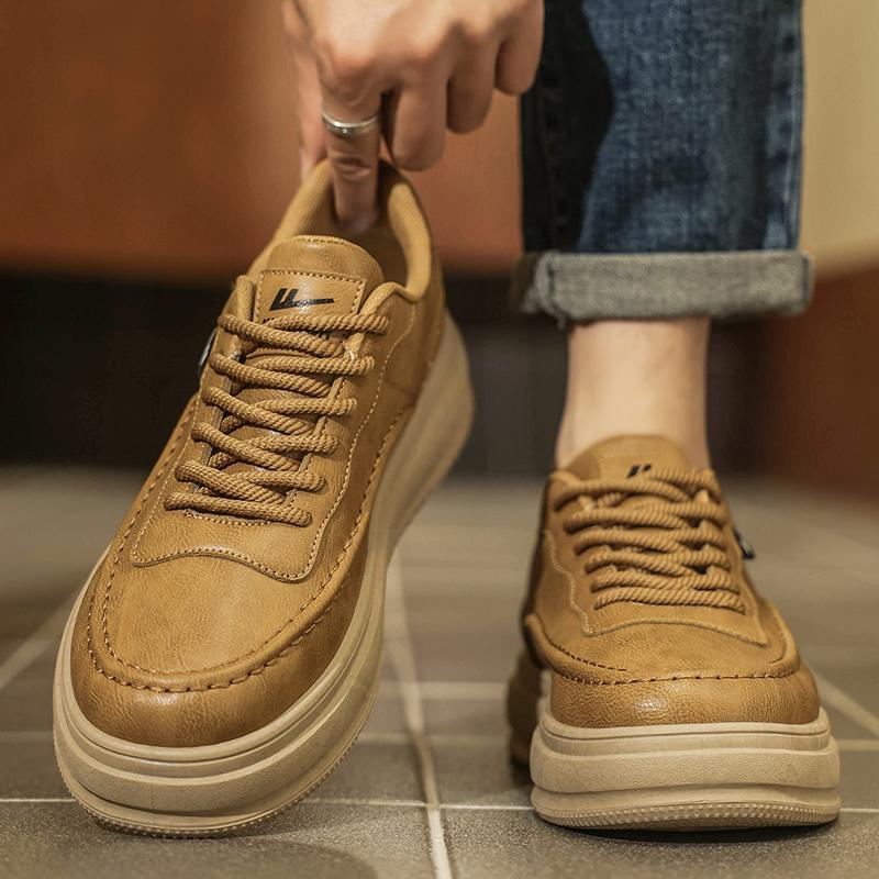 Warrior Fashion Trend Comfortable Versatile Non-Slip Wear-Resistant Height-Increasing Low-Top Casual Shoes Men Casual Shoes WXP(WZ)-242503