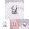Badge Alloy Eyecatching In Black And White Cartoon Design Middle Finger Theme For Men And Women