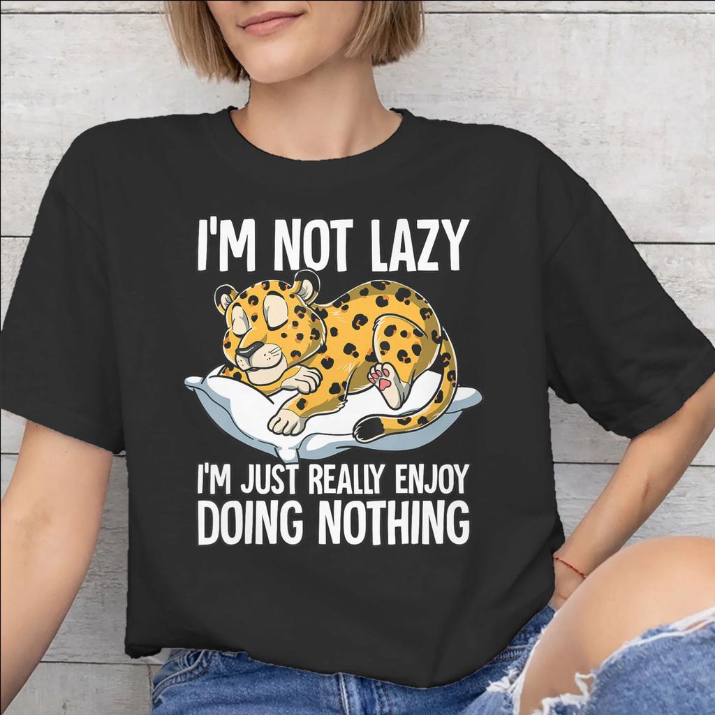 Unisex Unisex Graphic Im Not Lazy I Just Really Enjoy Doing Nothing T Shirt Tee Pure Cotton Tshirts Clothing
