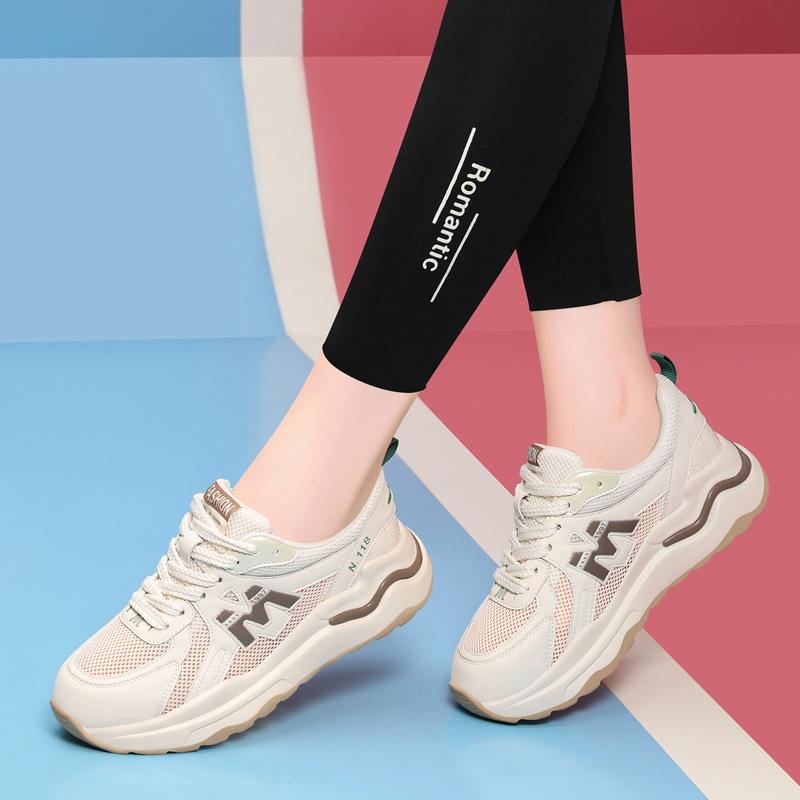 

(Broken size does not make up) Sports shoes, little white shoes, board shoes, dad shoes, women s new summer versatile front lace-up 34