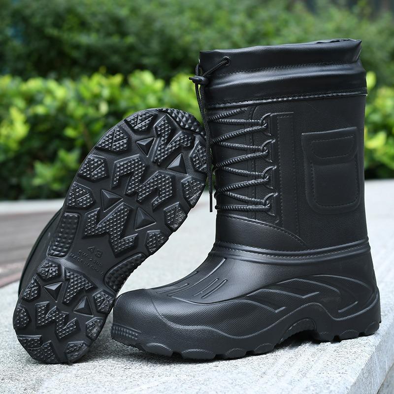Fishing Boots, Waterproof Shoes, Detachable Inner High-top Outdoor Protective Shoes, Non-slip Rain Boots