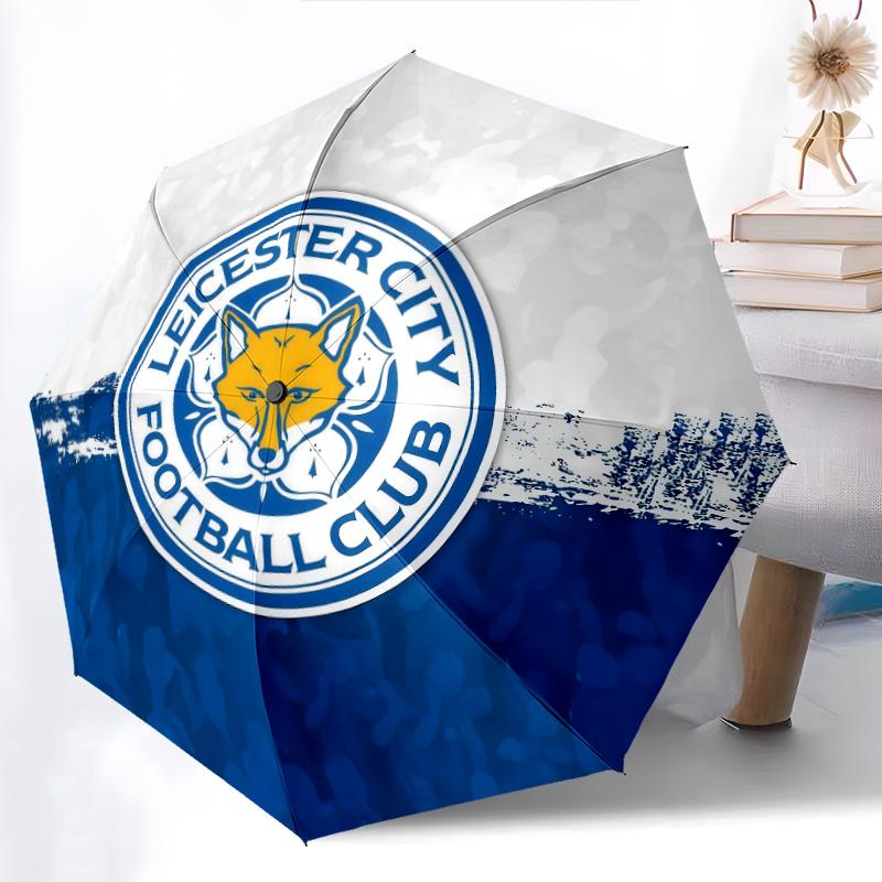 Leicester City Football Club2pattern, automatic folding umbrella, portable and foldable design, 8 ribs, a Christmas or birthday gift.