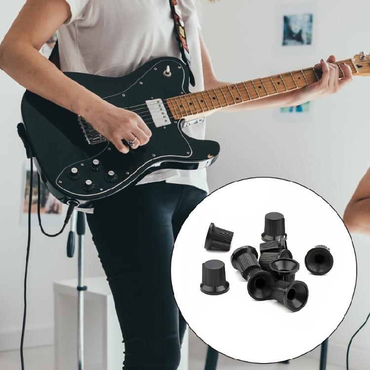 10Pcs Guitar Volumes Control Knob 6mm Shaft Hole Potentiometer Knobs Replacement Electric Guitar Effect Pedal Knobs