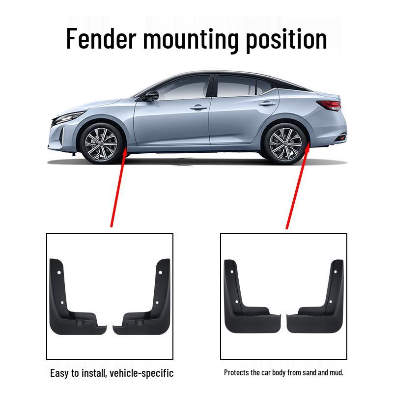 Nissan Sentra Mud Flaps for 26 Models - Tire Guards & Fender Accessories
