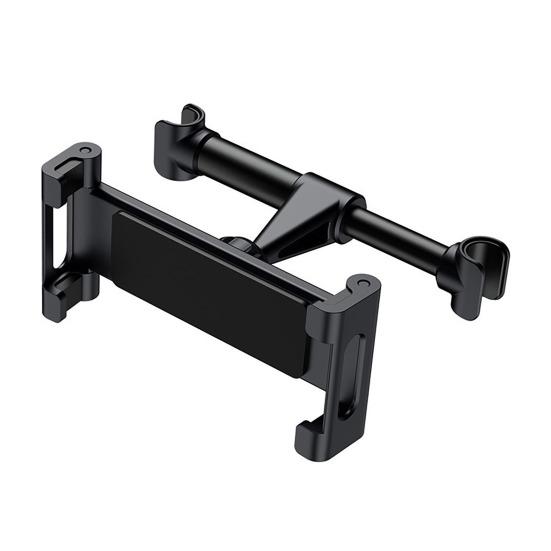 Car Phone Holder Headrest Rear Adjustable Telescopic Vehicle-mounted Stand 360° Rotates Phone B чёрный