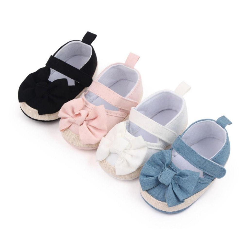 Non-slip Baby Girls Shoe Solid Color Princess Shoes Baby Shoes Butterfly Knot Shoes Toddler