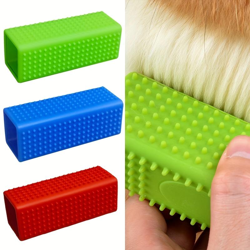 3 pezzi Pennello per Toelettatura Animali in Silicone Morbido Pettine Massaggiante per Cani Gatti Bagno e Rimozione Peli