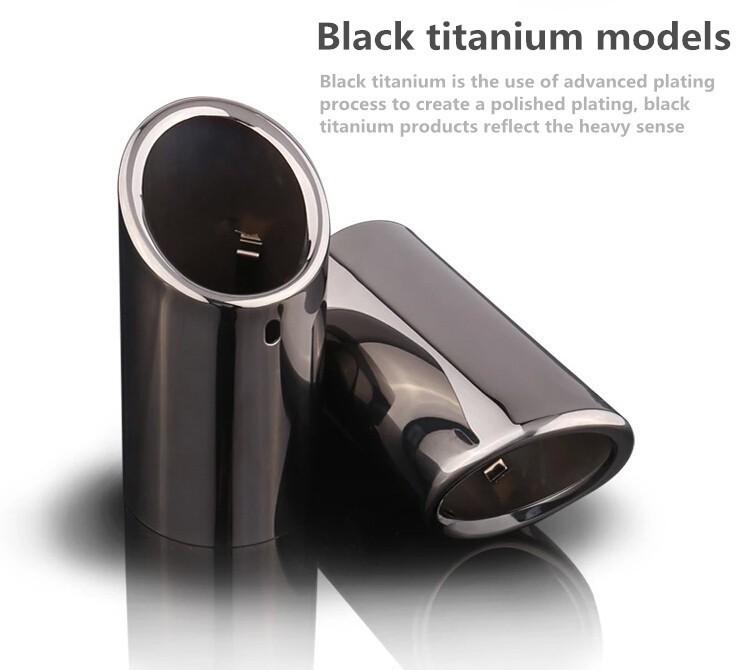 2Pcs Stainless Steel Auto Exhaust Muffler Pipe Tip Cover Atreus For 2011-2013 VOLVO S60 V40 V60 XC60 Car Accessories
