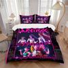 Custom Textile Kpop Demon Hunters Bedding 3 Piece Set HD Print Duvet Cover Pillowcases for Teens Adult Bedroom Decoration
