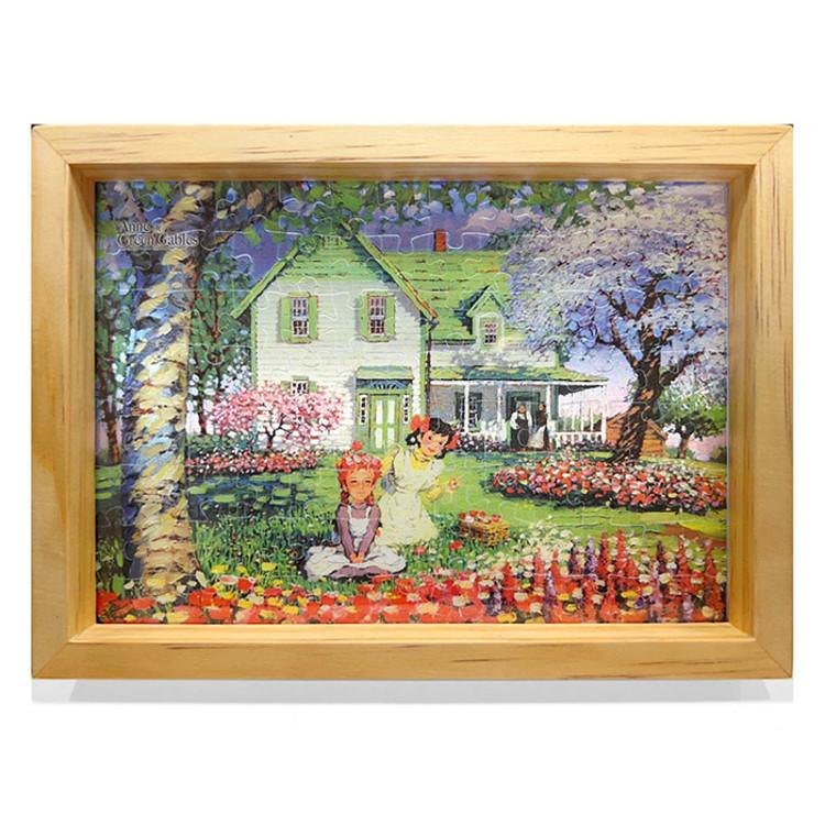 100-teiliges Puzzle – Green Gables und die Blumensaison (Mini. Kristall. Rahmen), beliebtes koreanisches Puzzle