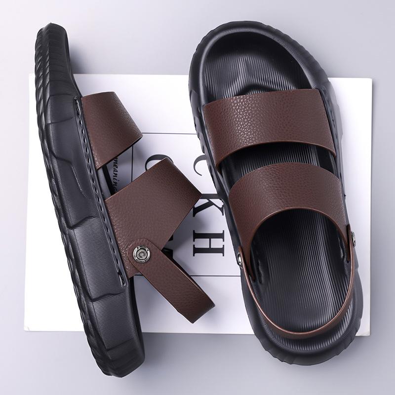 Sandals for men's outer wear dual-purpose non-slip driving slippers casual versatile platform beach shoes