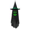 Halloween Hängende Geister Außen Dekoration, Leuchtet im Dunkeln Geist Hexenhut Ornament für Veranda, Terrasse, Rasen, Garten, Bäume, Spukhaus Dekor
