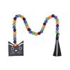 Pumpkin Black Cat Halloween Wooden Bead Garland Halloween Bead String  Bracelet Making Accessory
