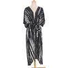 Bikini Cover Up Damen Batikmuster Strand Kimono Badeanzug Cape Sommer Wickelkleid mit Gürtel Urlaubsbadeanzug