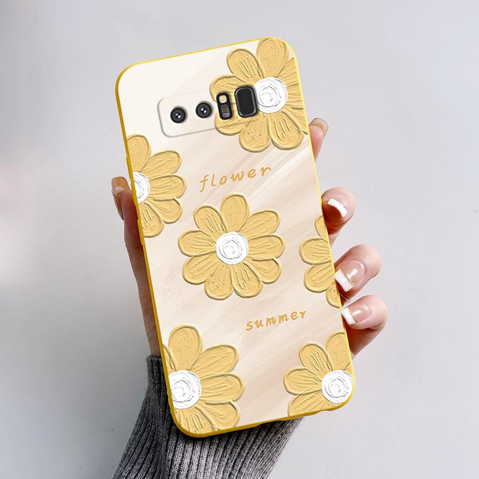Cases For Samsung Galaxy Note8 Protection Back Covers Soft Silicone Cases For Samsung Note 8 Fashion Cartoon Printed Phone Coque