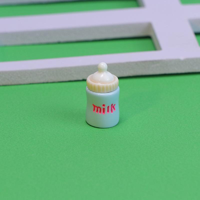 Miniature Macaron Color Milk Bottle Resin for DIY Cream Glue Accessories