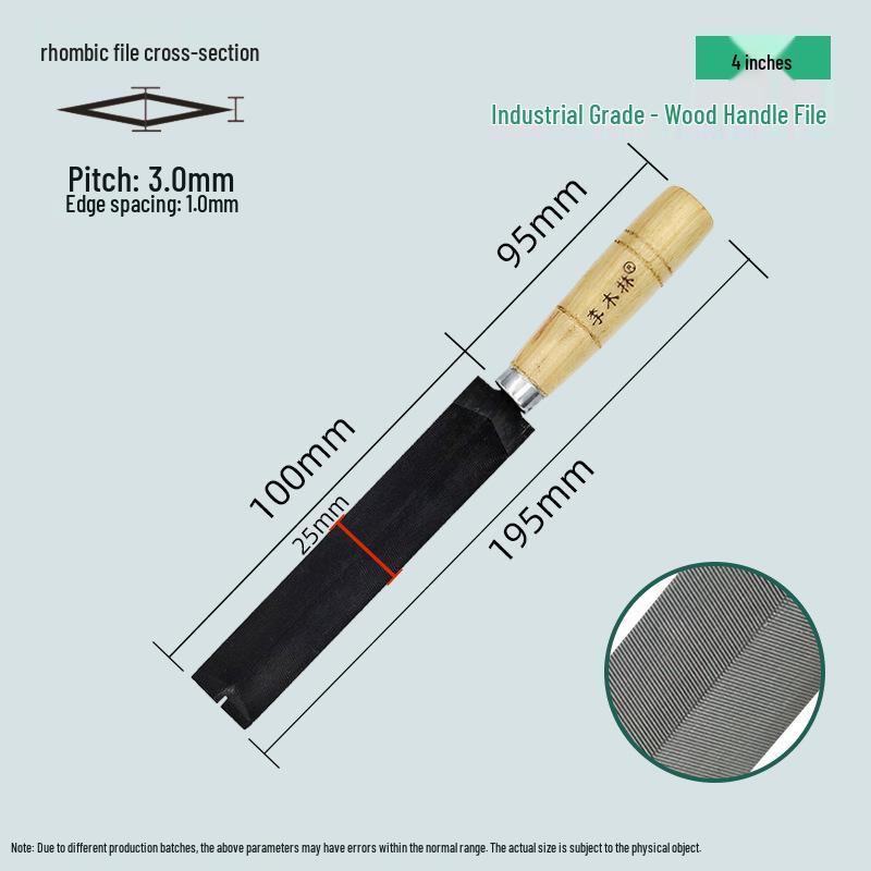 Kettle Brand Wood Handle Steel File Set: Saw, Knife, and Diamond Sharpener for Woodworking.
