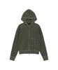 Aakam Vintage Damaged Zip-Up Hoodie (Khaki)