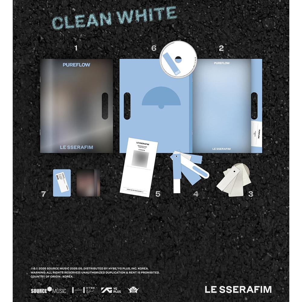 [Pre-Order] LE SSERAFIM PUREFLOW Kpop Album CD Photocard Official Random Compact Version