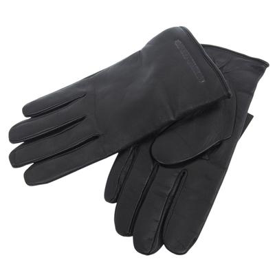 Nepoškozené rukavice EMPORIO ARMANI 624136 kožené rukavice černé Jehněčí kůže pánské S Použité