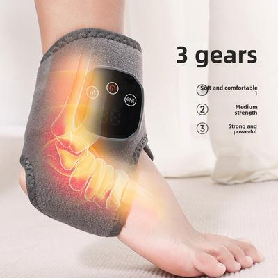 Electric Heat And Vibration Ankle Massager 4 Heat Levels Infrared Hot Compress Foot Massager Cordless Design 3 Vibration Modes