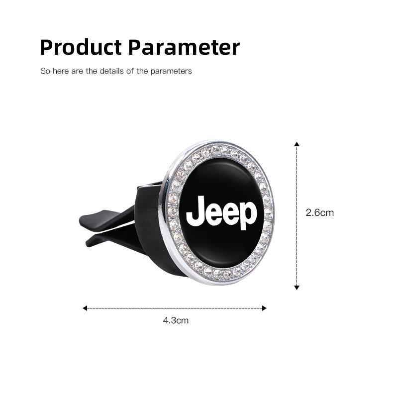 AIY5 Car Vent Air Freshener Aromatherapy Solid Perfume Diffuser For Jeep Grand Cherokee Wrangler JK Gladiator Compass Renegade Recon