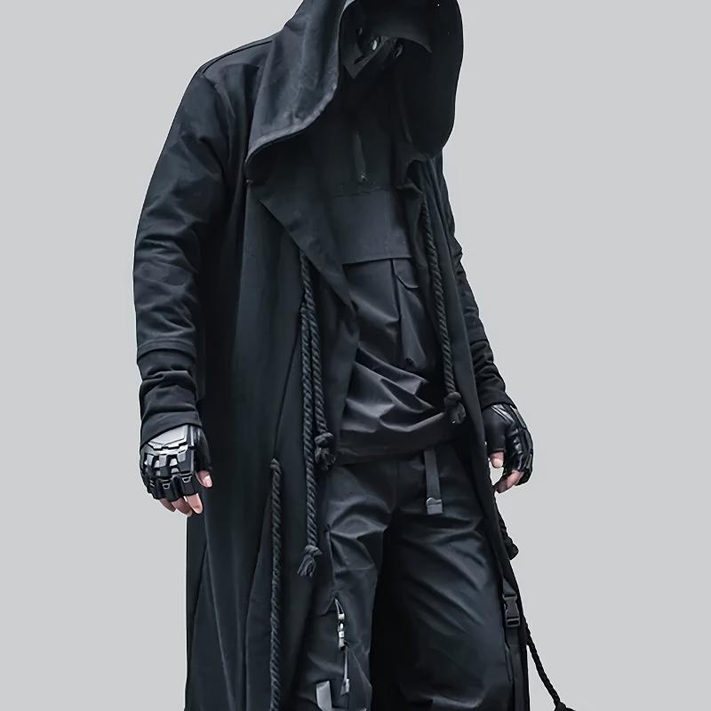 

Yamamoto-Style Plus Size Dark Knight Windbreaker Cloak XXL чорний